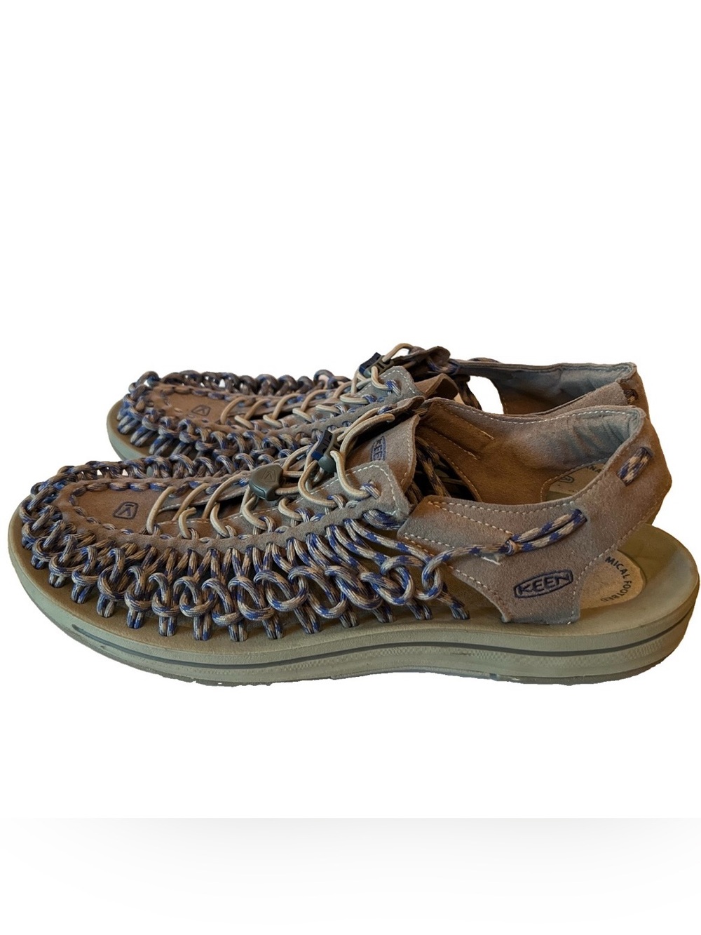 Keen Uneek Men’s US Size 13 Bungee Cord Shoes Hiking Sandals Gray